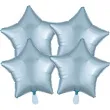 balony foliowe gwiazda niebieski satynowy amscan 19 str 4 szt