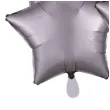 balony foliowe gwiazda szary satynowy amscan 19 str 4 szt
