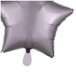balony foliowe gwiazda szary satynowy amscan 19 str 4 szt