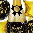 balony foliowe happy new year butelka szampana i gwiazdki jix