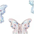 balony foliowe motyle do girland niebieski rozowy partydeco 9 shp 21 szt