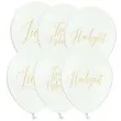 balony frisch verheiratet hochzeit liebe pastel biale 12 strong 6 szt