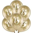 balony glossy liczba 18 zlote partydeco 14 6 szt