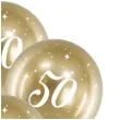balony glossy liczba 50 zlote partydeco 12 6 szt