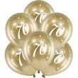 balony glossy liczba 70 zlote partydeco 12 6 szt