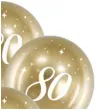 balony glossy liczba 80 zlote partydeco 12 6 szt
