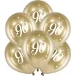 balony glossy liczba 90 zlote partydeco 12 6 szt