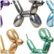 balony glossy modeliny pompka metalik mix partydeco 30 szt