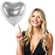 balony glossy serce srebrny partydeco 12 50 szt