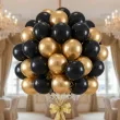 balony gm90 metalik zloty i czarny gemar 10 50 szt