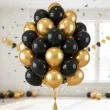 balony gm90 metalik zloty i czarny gemar 10 50 szt