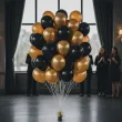 balony gm90 metalik zloty i czarny gemar 10 50 szt