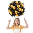 balony gm90 metalik zloty i czarny gemar 10 50 szt