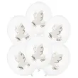 balony golebie z galazka transparentne partydeco 12 6 szt