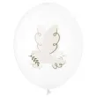 balony golebie z galazka transparentne partydeco 12 6 szt