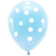 balony grochy i kropki blekitny partydeco 13 6 szt