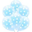 balony grochy i kropki blekitny partydeco 13 6 szt