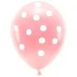 balony grochy i kropki rozowy jasny partydeco 13 6 szt