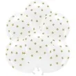 balony gwiazdki bialy partydeco 13 6 szt