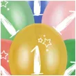 balony gwiazdki cyfra 1 mix folat 13 6 szt