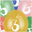 balony gwiazdki cyfra 3 mix folat 13 6 szt