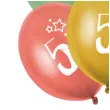 balony gwiazdki cyfra 5 mix folat 13 6 szt