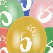 balony gwiazdki cyfra 5 mix folat 13 6 szt