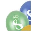 balony gwiazdki cyfra 8 mix folat 13 6 szt
