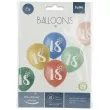 balony gwiazdki liczba 18 mix folat 13 6 szt