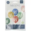balony gwiazdki liczba 21 mix folat 13 6 szt