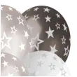 balony gwiazdki srebrny mix gemar 13 6 szt