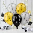 balony gwiazdy blyszczace zloty mix godan 12 5 szt