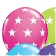 balony gwiazdy pastel mix qualatex 12 6 szt