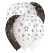 balony gwiazdy srebrne 13 gemar 6 szt