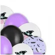 balony halloween czarownica i nietoperze czarny fioletowy 12 20 szt