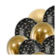 balony halloween glamour nietoperze czarny zloty 12 20 szt