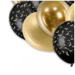 balony halloween glamour nietoperze czarny zloty 12 20 szt