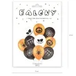 balony halloween mix bialo pomaranczowo czarne partypal 12 10 szt