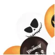 balony halloween mix bialo pomaranczowo czarne partypal 12 10 szt