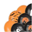 balony halloween nietoperze duchy i zamek czarny pomaranczowy 12 20 szt