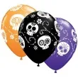 balony halloween sugar skulls pastel mix qualatex 11 25 szt