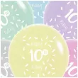 balony happy birthday 10th bday mix folat 13 6 szt