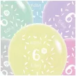 balony happy birthday 6th bday mix folat 13 6 szt