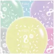 balony happy birthday 8th bday mix folat 13 6 szt