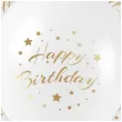 balony happy birthday bialo zlote arpex 11 5 szt