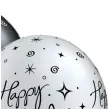balony happy birthday czarno srebrny qualatex 11 25 szt