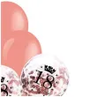 balony happy birthday konfetti 18 rozowe zloto partypal