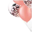 balony happy birthday konfetti 18 rozowe zloto partypal