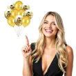balony happy birthday konfetti 18 zlote czakos zestaw