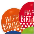 balony happy birthday kropki mix amscan 11 6 szt